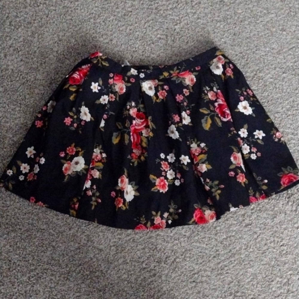 floral skater skirt